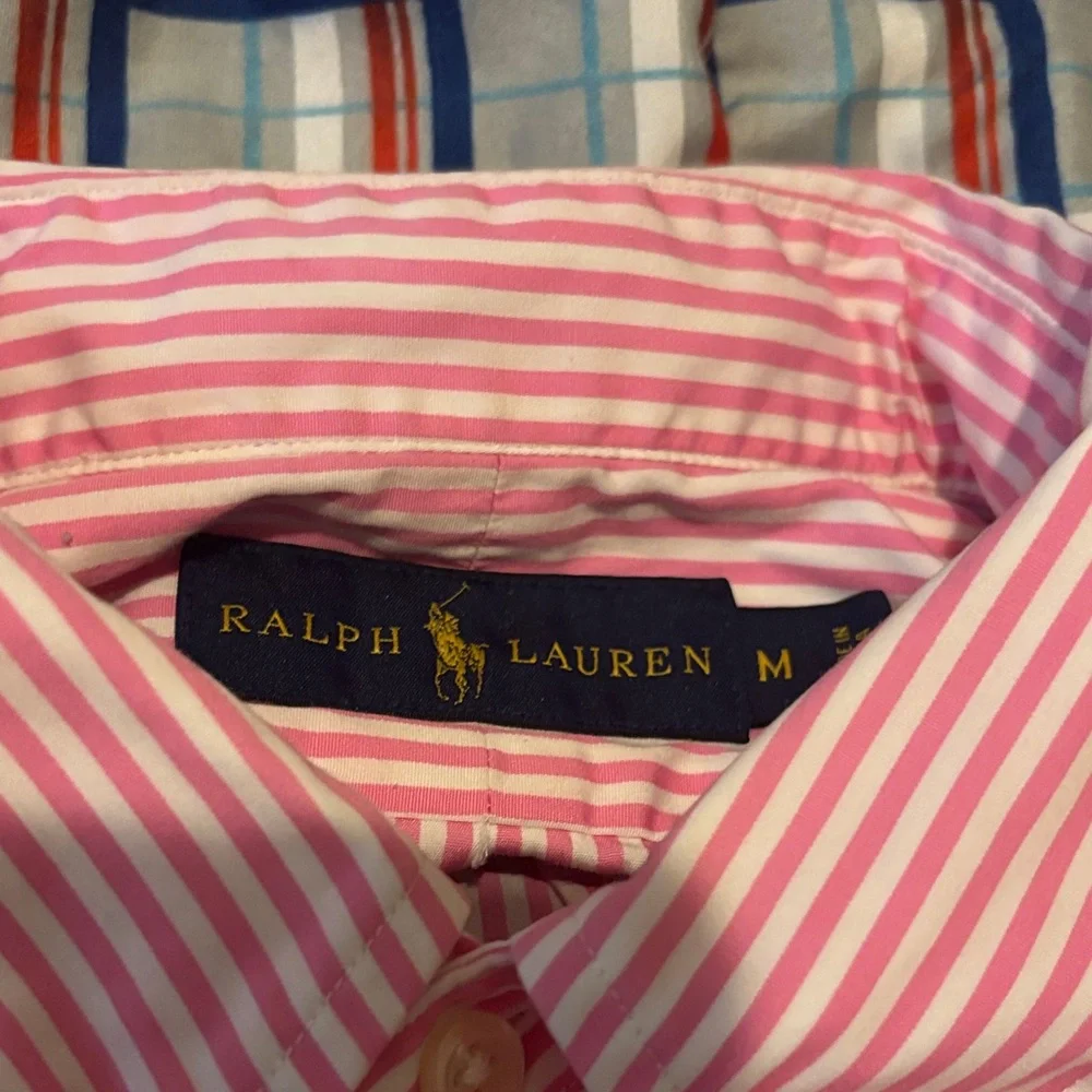 Polo by Ralph Lauren Pink and White Striped Button-Up Shirt - Picture 8 of 11